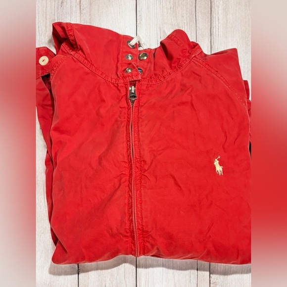 🔥$168🔥Polo Ralph Lauren Men’s Red Hooded Full Zip Cotton Poplin Jacket Size XL - Picture 16 of 16